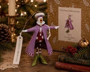 Patience Brewster Krinkles MINI Calling Bird Ornament w/ Box Tag Discontinued